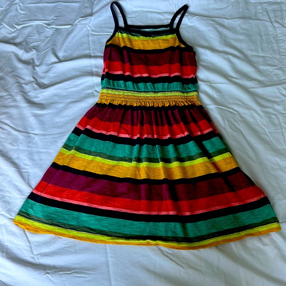 Girls striped color dress